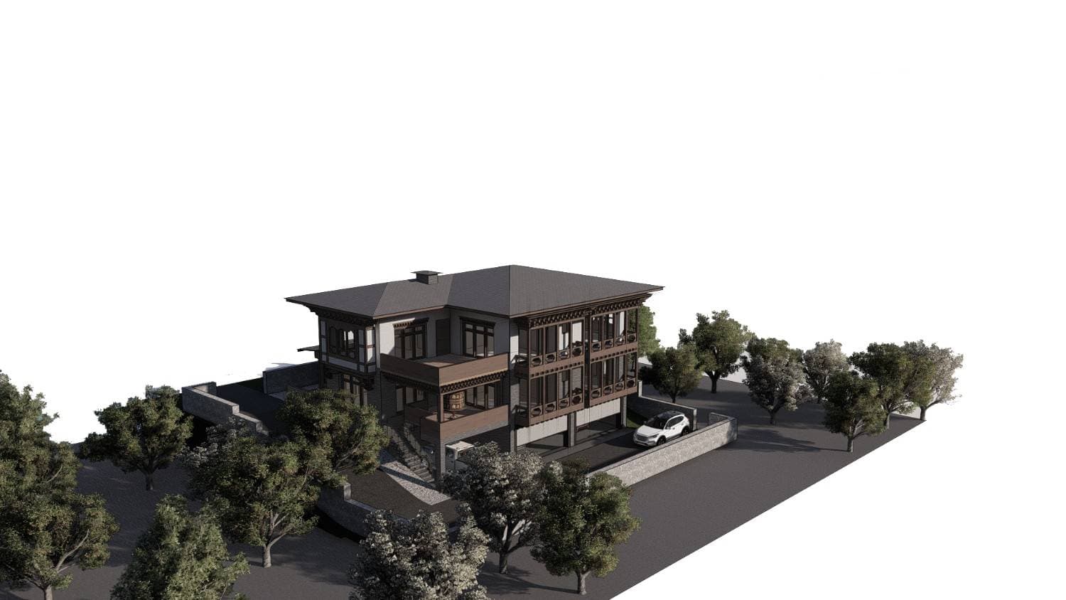 Duplex residence in Hongtsho with integrated Mani Dungkhor