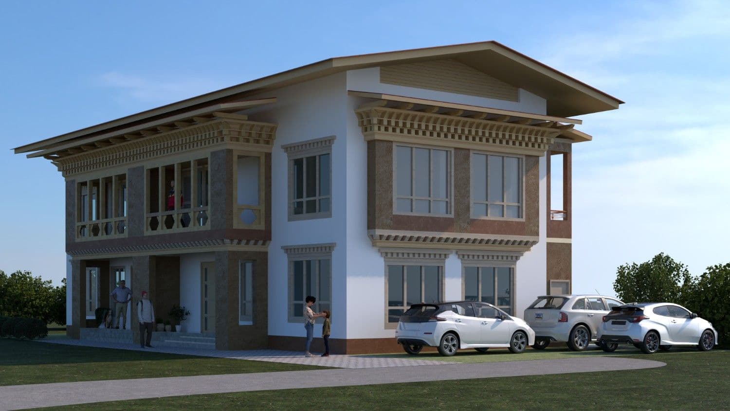 Residential project with three-unit apartment and duplex
