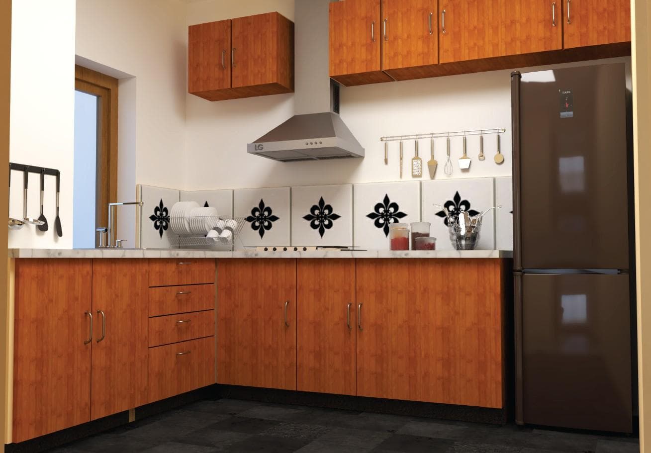 Modular kitchen interior at Taba, Thimphu