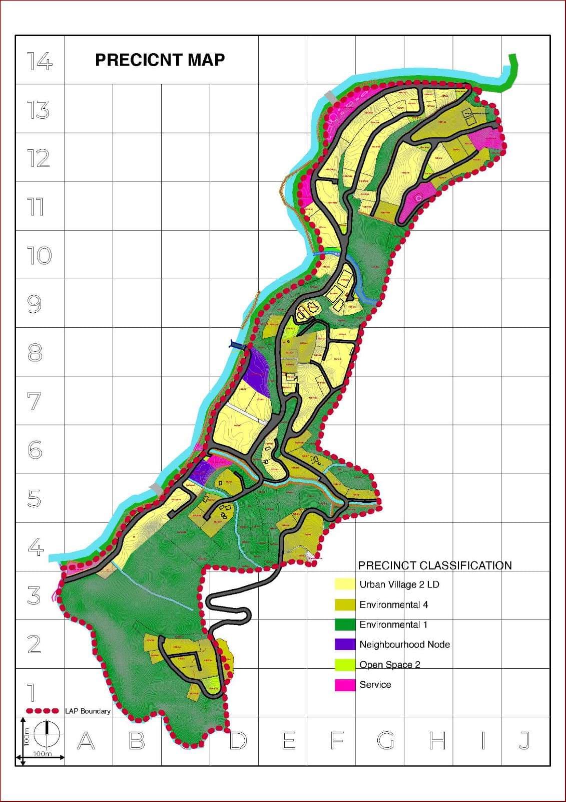Proposed precinct map of Khareyphu LAP, Phuentsholing Thromde
