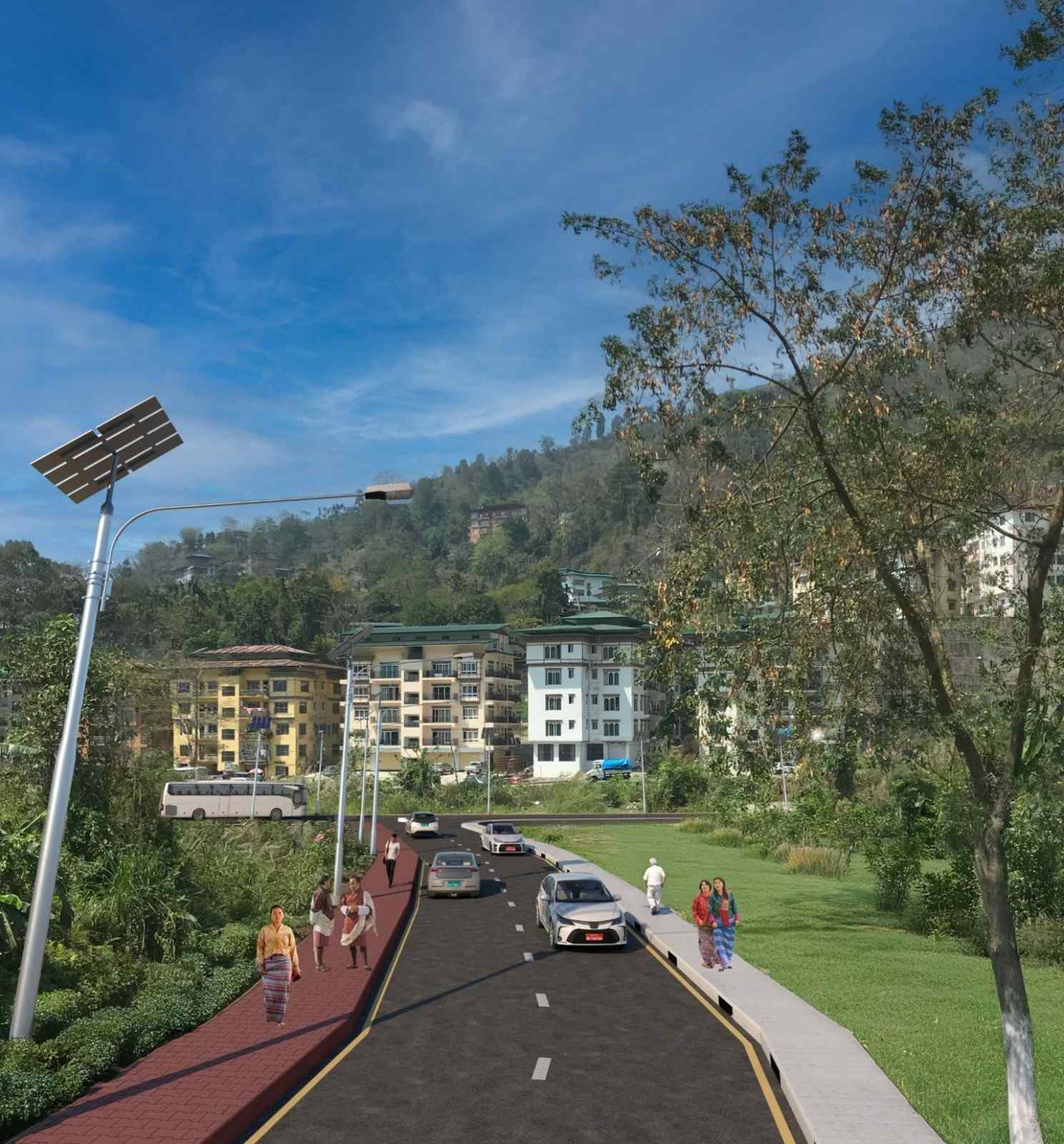 Road typology — proposed 8m primary road, Khareyphu LAP