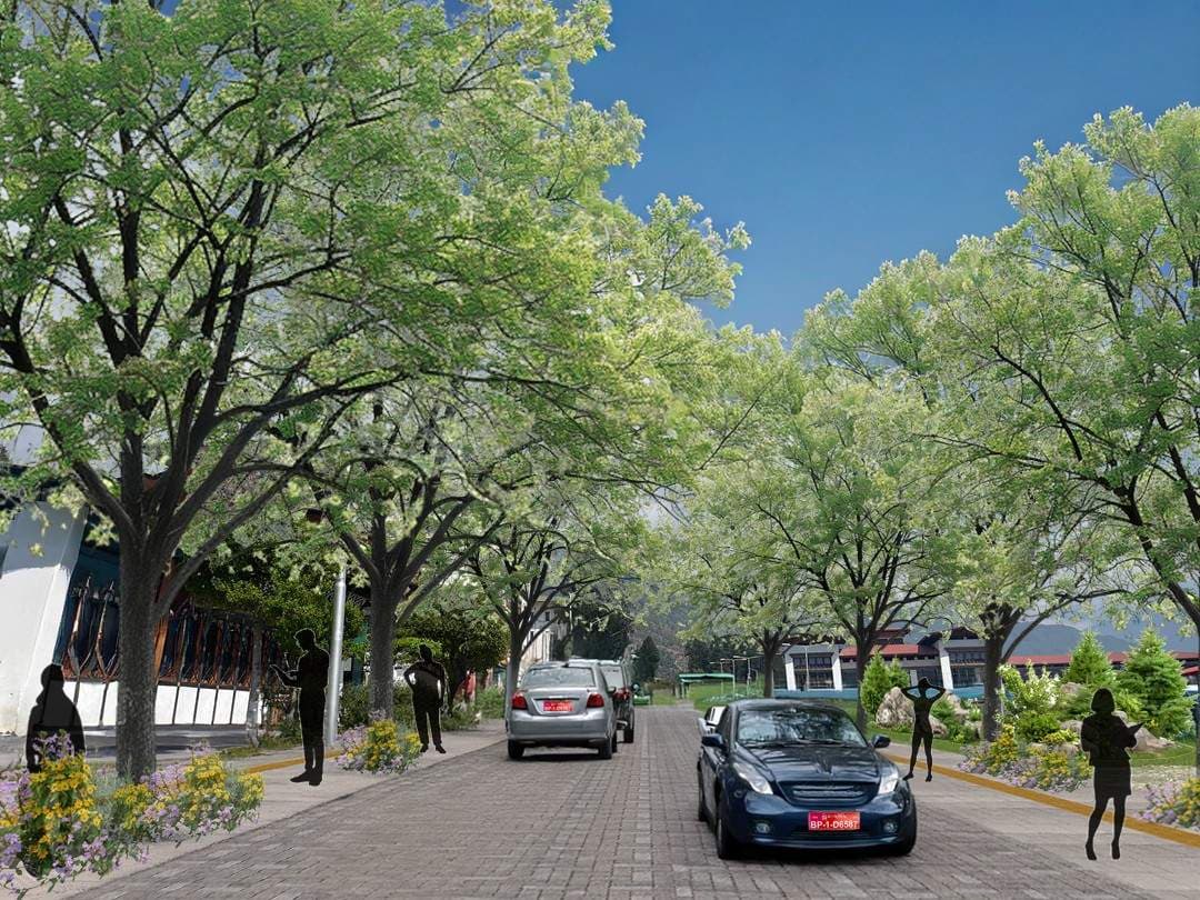 Proposed conceptual Norzin Lam urban design